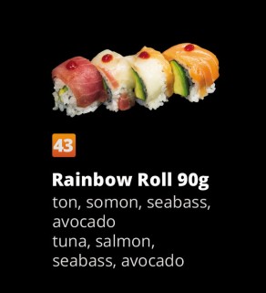 Rainbow roll 90g