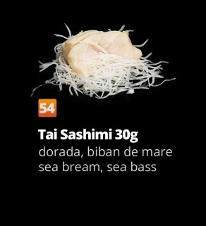 Tai sashimi 30g